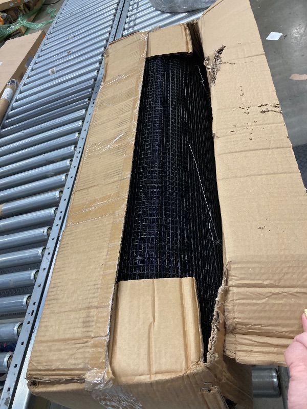 Photo 1 of 36'' x 100' 1/2inch Hardware Cloth 19 Gauge Black Vinyl Coated Welded Fence Mesh for Home and Garden Fence and Home Improvement Project