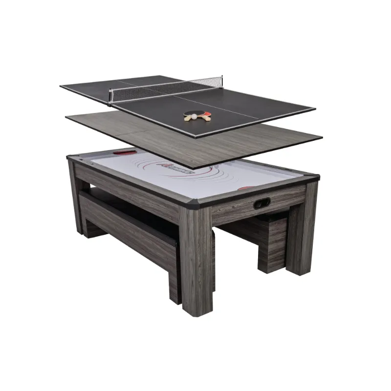 Photo 1 of  BOX 1 OF 2  Atomic Northport 3-in-1 Dining Table with Air-Powered Hockey and Table Tennis
