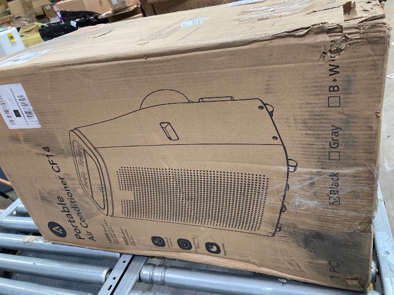 Photo 1 of 14,000 BTU Portable Air Conditioner Cools Up to 700 Sq.Ft, 3-IN-1 Quiet Portable AC Unit with Remote Control & Installation Kits for Large Room, Smart/Sleep Mode, Auto Swing, 24H Timer