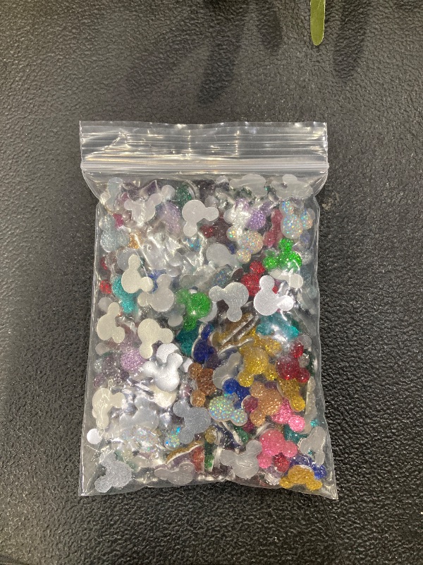Photo 1 of 240Pcs Resin Mouse Head Flatback Rhinestone Beads for Scrapbooking DIY Crafts Hair Accessories (Mixed Color)