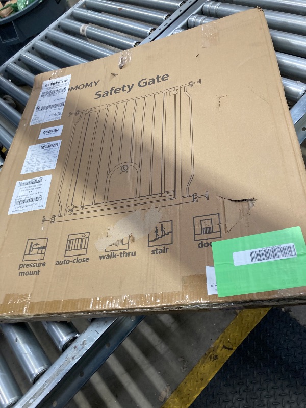 Photo 1 of 29.5-48.4" Wide Pet Gate with Cat Door, Pressure Mount, Safety Gate Gift,White
