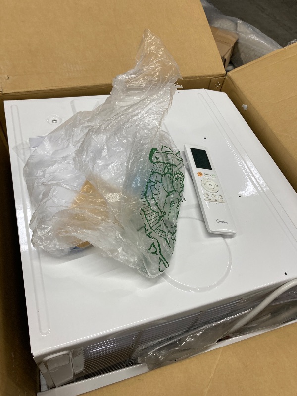 Photo 1 of Midea 10,000 BTU Smart Inverter Window Air Conditioner with APP, Alexa Control, 115V AC Unit Cools up to 450 Sq. Ft, Quiet Operation, Energy Saving, Remote & Easy Installation Kit, White