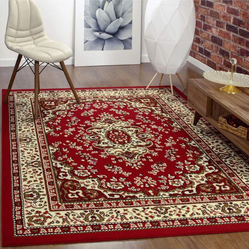 Photo 1 of 
Antep Rugs Kashan King Collection HIMALAYAS Oriental Area Rug Maroon and Beige - Maroon and Beige 