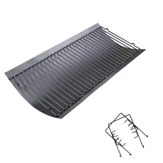 Photo 1 of 27 Inches Ash Pan/Drip Pan for Chargriller 1224, 1324, 2121, 2222, 2727, 2828, 2929 Charcoal Grills, Charbroil 17302056 Grill Grates Replacement Part with 2pcs Fire Grate Hanger