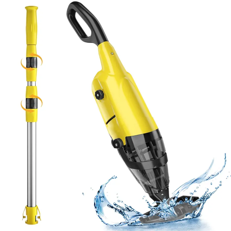 Photo 1 of **used, very dirty** Efurden Cordless Pool Vacuum, Handheld Pool Vacuum with Running Time up to 60-Minutes for Above Ground Pools, Spas and Hot Tubs, Yellow
