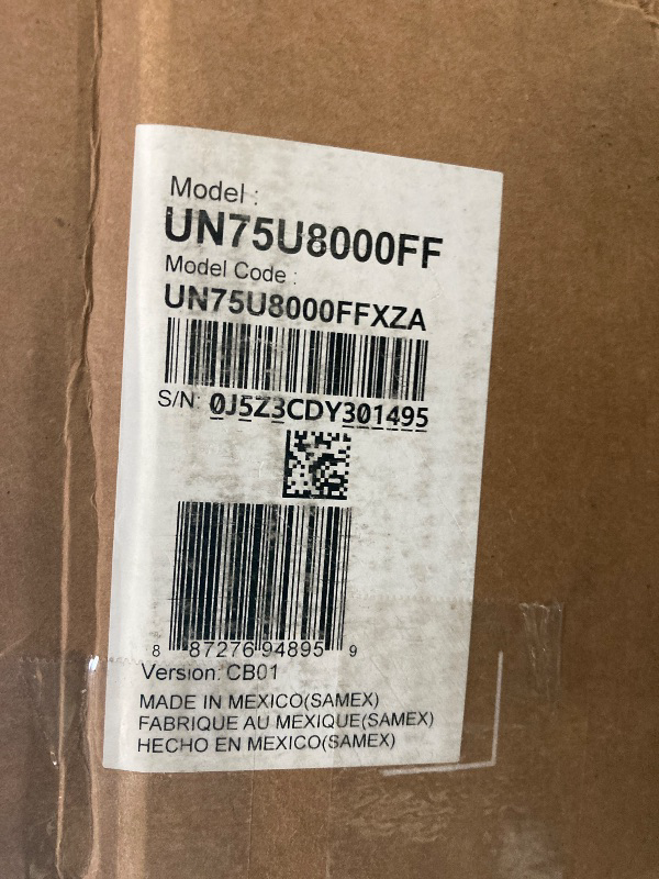 Photo 1 of Samsung 75-Inch Class Crystal UHD U8000F 4K Smart TV (2025 Model) Endless Free Content, Crystal Processor 4K, MetalStream Design, Knox Security, Alexa Built-in