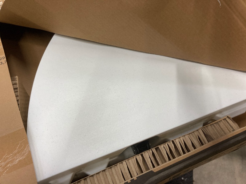 Photo 1 of 280064 4 Ft (1.22 M) Round Light Commercial Fold-in-Half Table (white Granite)
