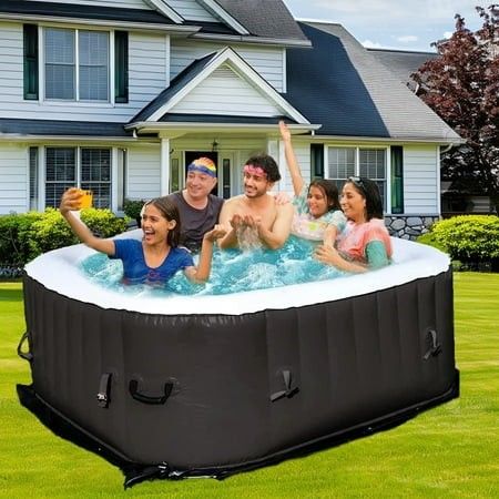 Photo 1 of #Wejoy Inflatable Hot Tub Portable Hot Tub Air Jet Spa 4-5 Person Inflatable Outdoor Max of 104?(40?) 73 X 73 X 25 Inch 910L / 240 Gal
