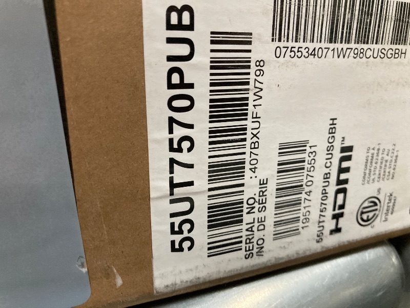 Photo 1 of ***PARTS ONLY/CRACKED SCREEN**LG 55-Inch Class UT75 Series LED Smart TV 4K Processor Flat Screen AI-Powered with Alexa Built-in (55UT7570PUB, 2024)