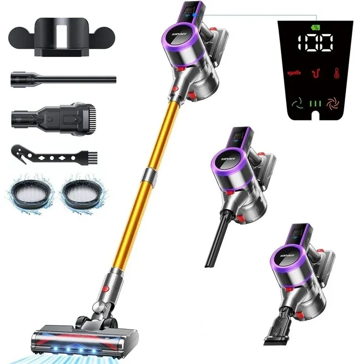 Photo 1 of **PARTS ONLY**ARFUEE Cordless Vacuum Cleaner, 40KPa/55Mins Lightweight Stick Vacuum, LED Display/1.5L Cup for Pet Hair Carpet Hard Floor Home
