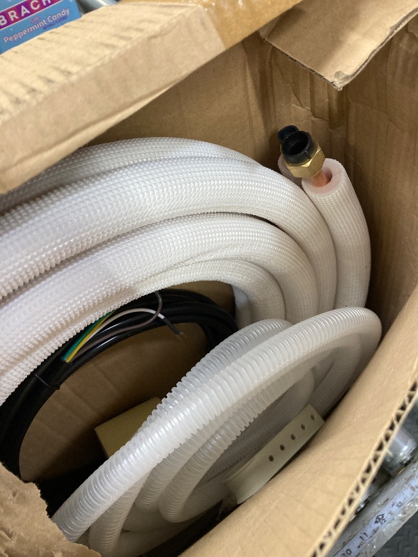 Photo 1 of 13 Ft Mini Split Line Set Air Conditioning Copper Tubing Pipe Extension 1/4" & 3/8" PE Thickened for AC and Heating 9000BTU