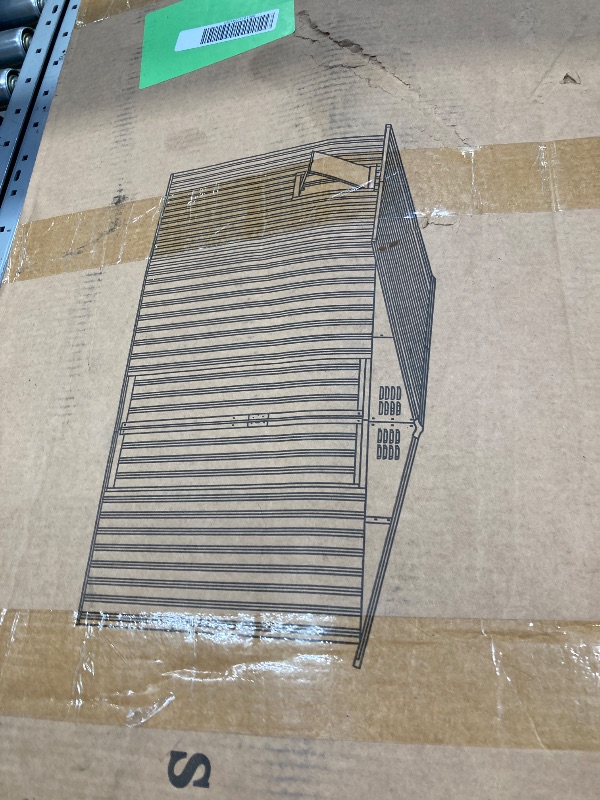 Photo 1 of **BOX 1 OF 2 ONLY/INCOMPLETE SET**U-MAX 8 x 6 ft. Outdoor Metal Storage Shed with Lockable Door Patio Garden Storage Building in Dark Gray for Outside