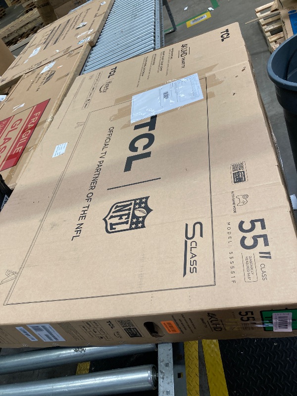 Photo 1 of **CRACKED SCREEN/PARTS ONLY/NO POWER CORD**TCL 55-Inch Class S5 UHD 4K LED Smart TV with Fire TV (55S551F, 2024 Model), Dolby Vision, HDR PRO+, Dolby Atmos, Alexa Built-in with Voice Remote, Apple AirPlay 2 Compatibility, Streaming Television