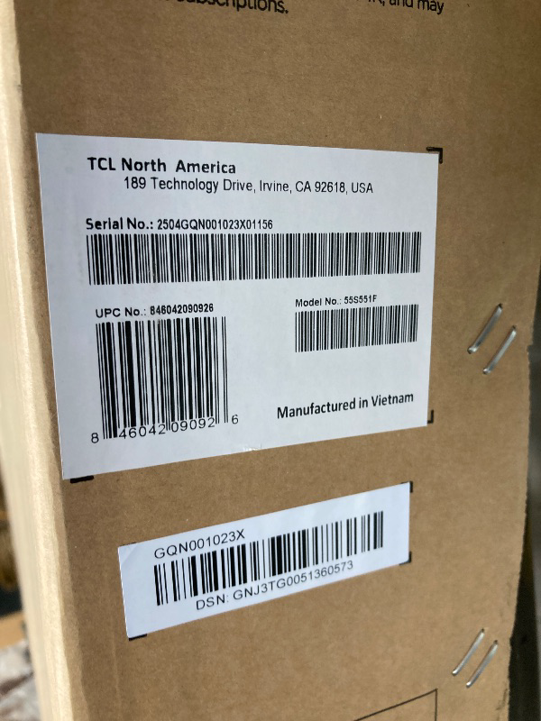 Photo 1 of **CRACKED SCREEN/PARTS ONLY/NO POWER CORD**TCL 55-Inch Class S5 UHD 4K LED Smart TV with Fire TV (55S551F, 2024 Model), Dolby Vision, HDR PRO+, Dolby Atmos, Alexa Built-in with Voice Remote, Apple AirPlay 2 Compatibility, Streaming Television
