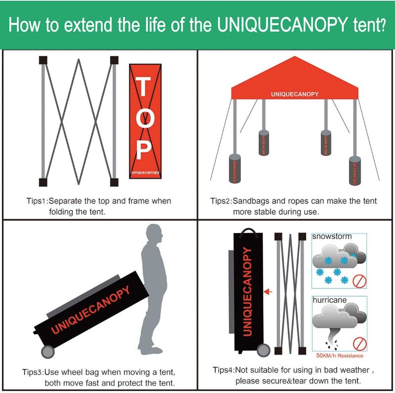 Photo 1 of 10'x10' Pop Up Canopy Tent Commercial Instant Shelter with Heavy Duty Roller Bag, 4 Canopy Sand Bags, 10x10 FT Black
