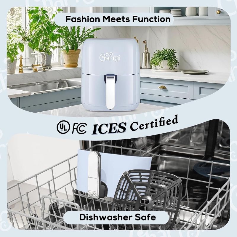 Photo 1 of ***(SELLING AS PARTS ONLY -DOESN'T TURN ON)***  
Air Fryer, Beelicious 8-in-1 Smart Compact 4QT Air Fryers, Shake Reminder,450°F Digital Airfryer with Flavor-Lock Tech, Tempered Glass Display, Dishwasher-Safe & Nonstick, Fit for 1-3 People, Pink