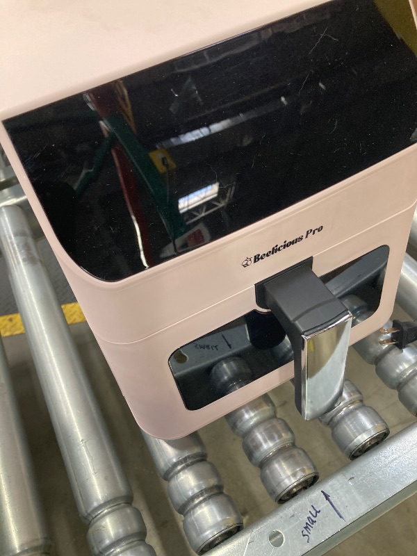 Photo 1 of ***(SELLING AS PARTS ONLY -DOESN'T TURN ON)***  
Air Fryer, Beelicious 8-in-1 Smart Compact 4QT Air Fryers, Shake Reminder,450°F Digital Airfryer with Flavor-Lock Tech, Tempered Glass Display, Dishwasher-Safe & Nonstick, Fit for 1-3 People, Pink