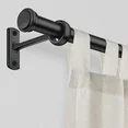 Photo 1 of 1" Rust-Resistant Curtain Rod,Black Curtain Rods for Windows 28" to 48", End Indoor/Outdoor Single Curtain Rod