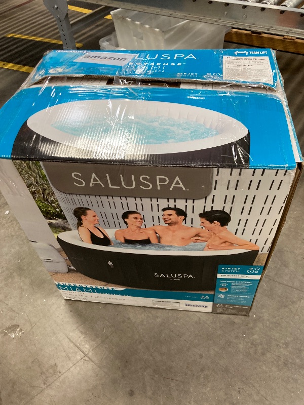 Photo 1 of ****(PUMP USED, DUSTY/RESIDUE, SCUFFS & SCRARTCHES ALL OTHER ITEMS NEW IN PACKAGING...SEE ALL PHOTOS)*** 

Bestway SaluSpa Miami EnergySense AirJet Inflatable Hot Tub Spa (71" x 26") | Portable Hot Tub with 2 Covers (1 Energy-Efficient Thermal Cover and 1
