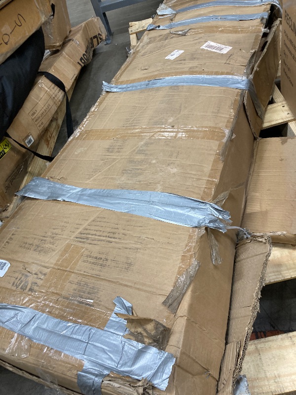 Photo 1 of ***SELLING AS PARTS ONLY...MISSING PIECES, SOME SCUFFS/SCRATCHES, BOX RIPPED/TORN)***
8x12 FT Outdoor Metal Storage Shed, Large Metal Storage Sheds with Sturdy Frame Structure, Garden Tool Shed with Lockable Door for Garden, Lawn, Backyard, Gray