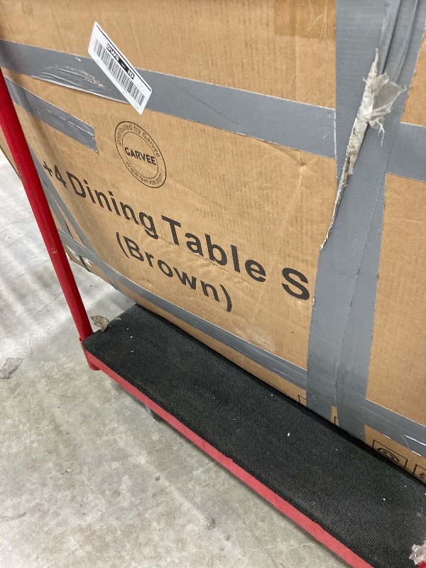 Photo 1 of ***(MISSING PARTS/INCOMPLETE SELLING AS IS PARTS ONLY, BOX RIPPED/TORN)***  IDEALHOUSE 5 Piece Dining Table Set, Industrial Style Dining Table and Chairs Set for 4, Kitchen Table Set for Dining Room Kitchen Apartment, Brown