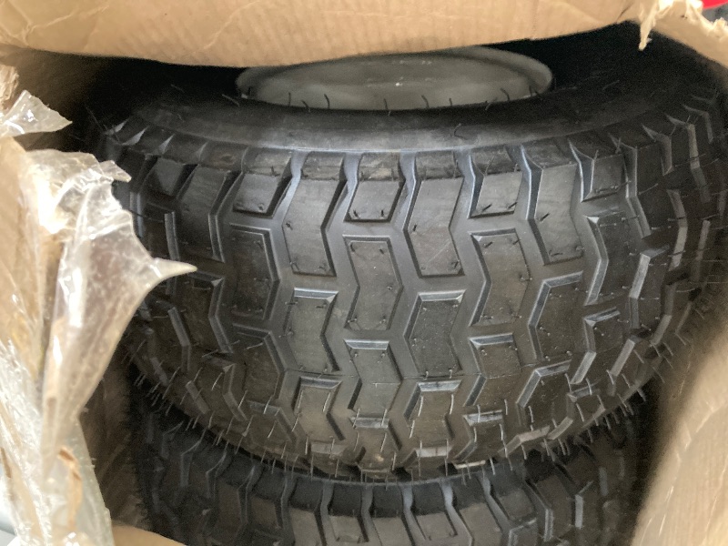 Photo 1 of (2-Pack) 18" Tubeless Tires On Rims - 18x8.5-8 Tire and Wheel Assemblies - 4-Lug 4" Center - 2.83" Center Bore - Load Range B Max Tire Weight of 815 Lbs - Compatible with Alumacraft Boat Trailers