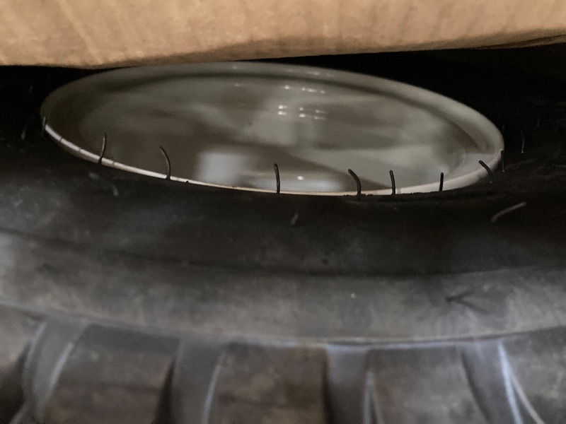Photo 1 of (2-Pack) 18" Tubeless Tires On Rims - 18x8.5-8 Tire and Wheel Assemblies - 4-Lug 4" Center - 2.83" Center Bore - Load Range B Max Tire Weight of 815 Lbs - Compatible with Alumacraft Boat Trailers