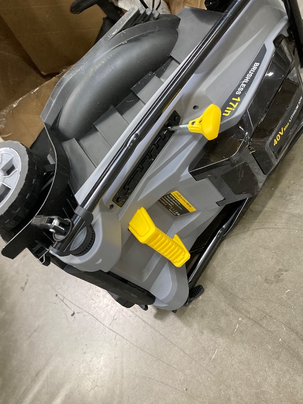 Photo 1 of ***(MISSING PARTS-SELLING AS IS )*** 
Brefac 40V (2 x 20V) 17'' Cordless Lawn Mower, Multi-Functional Grass Cutter  6 Adjustable Height Settings, Durable Manganese Steel Blades, Easy to Use for Medium to Large Lawn  ***(SOME SCUFFS/SCRATCHES, BOX RIPPED/T