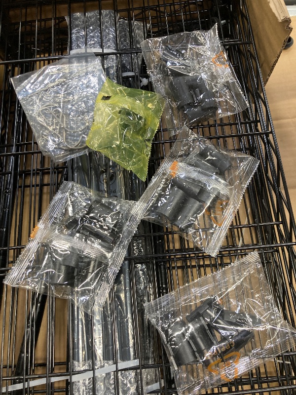 Photo 1 of ***MISSING PARTS, NO WHEELS, MISSING LINER***  
SINGAYE 5 Shelves Storage Shelf Wire Closet Bathroom Organizers Metal Pantry Kitchen Garage Shelving Unit Laundry Room Organization Home Rack Net Basket Black