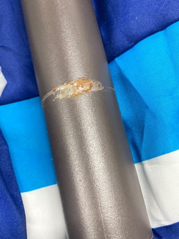 Photo 1 of SIMILAR TO JEAREY 8x10 ft Rectangular Patio Umbrellas Outdoor Table Market Umbrella w/Crank, 8 Sturdy Ribs, UV Protection Waterproof Sunproof(Blue Green Striped)  ***(SOME SMALL DIRT SPOTS, SMALL RUST AREA ON POLOE, BOX RIPPED/TORN...SEE ALL PHOTOS)***