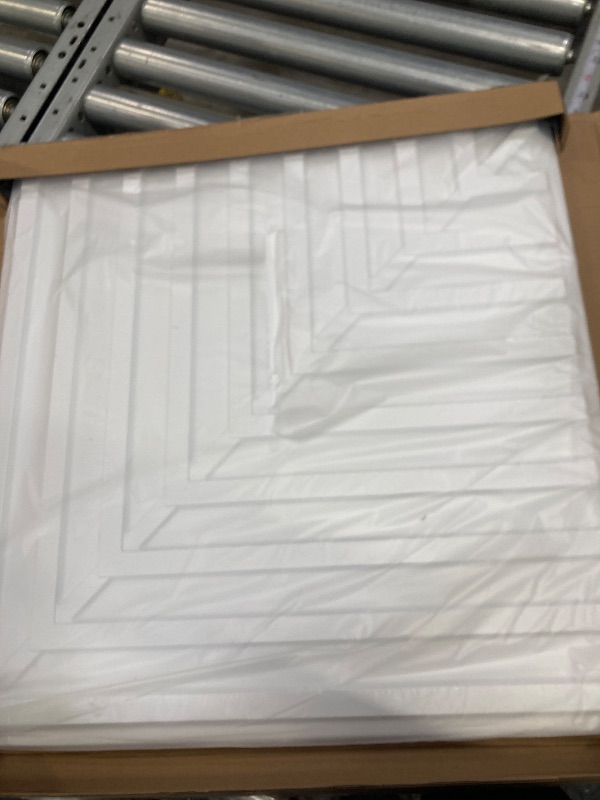 Photo 1 of Art3d 12-Pack Drop Ceiling Tiles 2x2 FT, PVC 3D Textured Panels for Interior Wall Decor Living Room Bedroom Office, 24x24 Inch, White