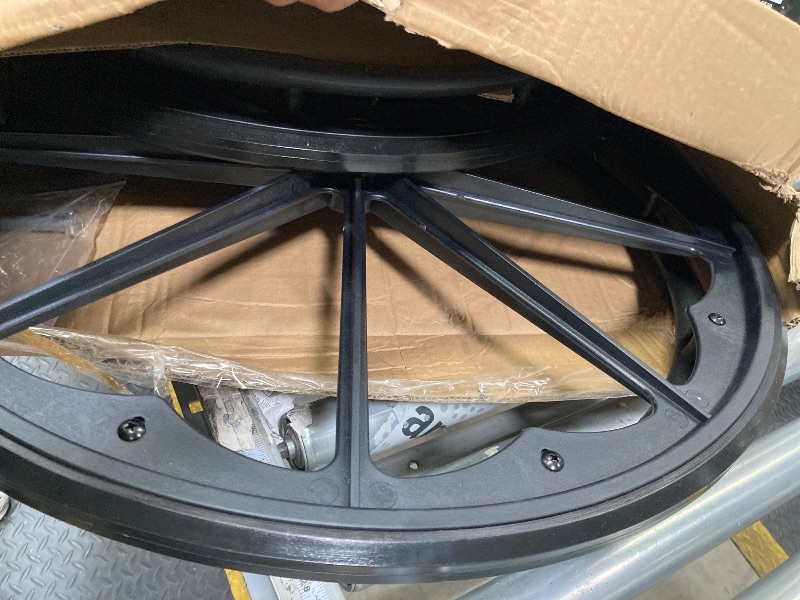 Photo 1 of (1PR,Black) Wheelchair rear wheel replacement 24x1"wheel,Rear Wheel Assembly for 16-18-20 Inch Wheelchairs, Replacement parts (24 * 1(1 Pair))
