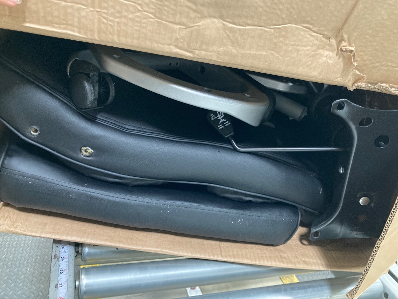 Photo 1 of ***(SELLING AS PARTS ONLY***USED/SCUFFS, SCRATCHES ON FRAME, SEAT TORN /RIPPED)***     FDW Office Chair Computer High Back Adjustable Ergonomic Desk Chair Executive PU Leather Swivel Task Chair with Armrests Lumbar Support (Black)