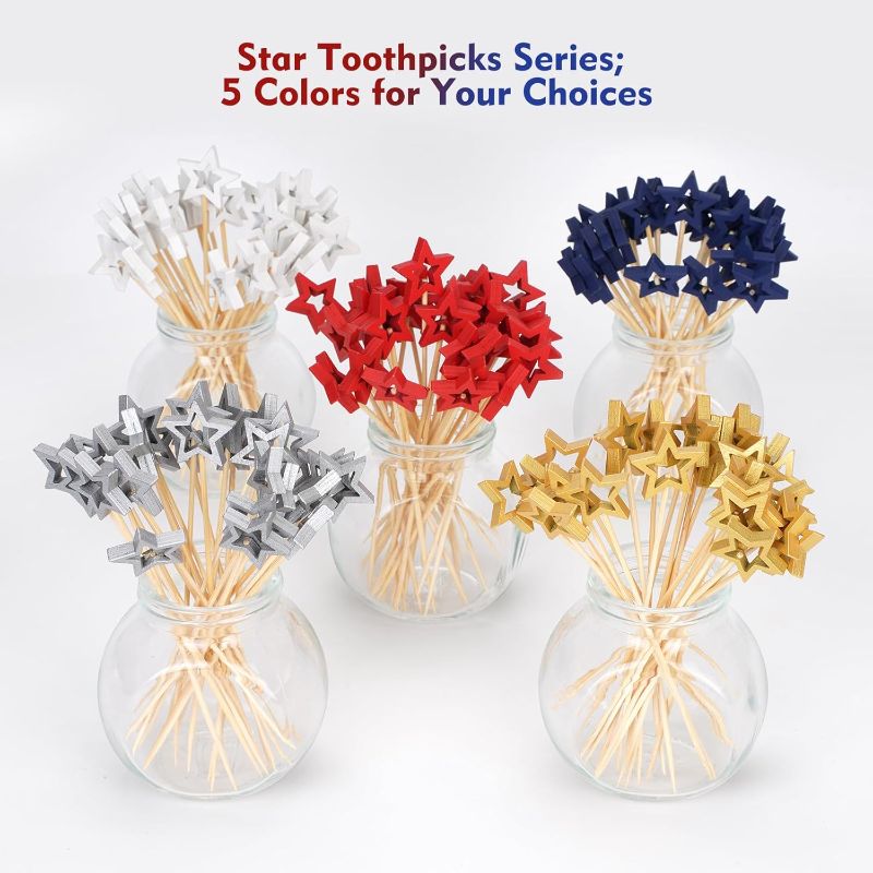 Photo 1 of ***gold only*** Bamboo Cocktail Picks, Appetizers, Fruit & Drink Garnishes, Juneteenth Holiday Party Decorations & Supplies