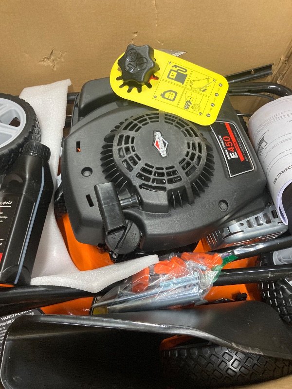 Photo 1 of    ***(SOME SCUFFS/SCRATCHES, PAINT CHIPS)*** 
Yard Force YF21-SD-TW 21" Gas Lawn Mower, 125cc Made in the USA Briggs & Stratton® e450 engine, Adjustable Cutting Heights, 20" Cutting Path, 7" Wheels, TCI Ignition 2-year warranty