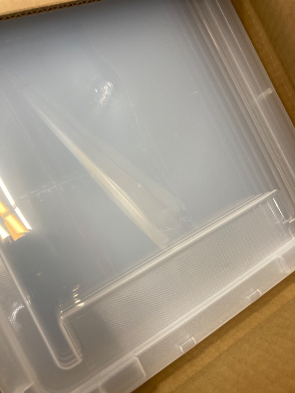 Photo 1 of  QT Clear Storage Bins with Lids Large Stackable Plastic 