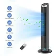 Photo 1 of 40Inch Tower Fans for Home, CIICII 90° Oscillating Floor Fan,LED Display with Remote,28ft/s High Velocity,5 Speeds, 12H Timer, 3 Modes- Black