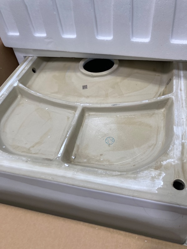 Photo 1 of 30 Inch White Farmhouse Sink Workstation -Bokaiya 30x20 Fireclay Farm Apron Front Kitchen Sink Porcelain Ceramic Deep Single Bowl Farmhouse Sinks with Cutting Board and Strainer