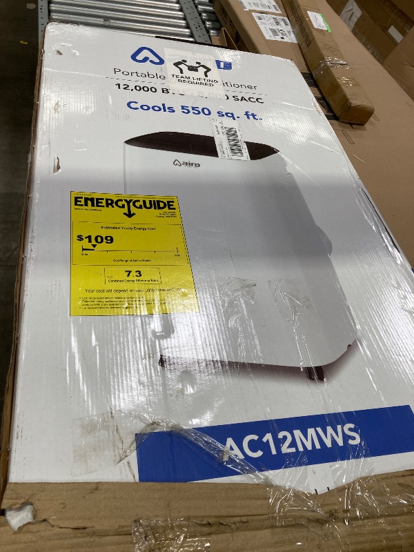 Photo 1 of 12,000 BTU Portable Air Conditioners - Smart AC Units Cold with Drainage-free 48db Quiet Cooling within 550 sq.ft, Remote Control 24H Timer/Dehumidifier/Fan Modes for Bedroom Room Indoor