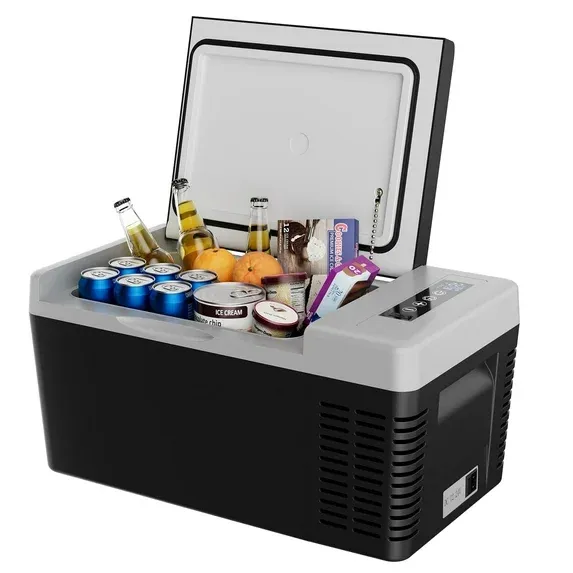 Photo 1 of **NO POWER CORD**Simzlife 12 Volt Refrigerator, 19QT(18L) Portable Car Refrigerator, -4?~50?, 12/24V DC & 110-240V AC, Mini Fridge for RV Camping, Travel, Truck, Home, Black