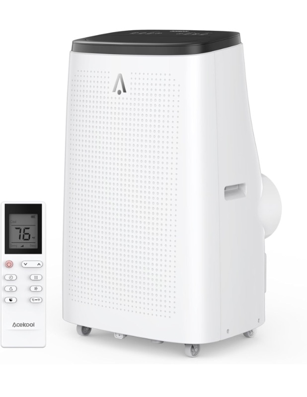 Photo 1 of 14,000 BTU Portable Air Conditioner Cools Up to 700 Sq.Ft, 3-IN-1 Quiet Portable AC Unit with Remote Control & Installation Kits for Large Room, Smart/Sleep Mode, Auto Swing, 24H Timer
