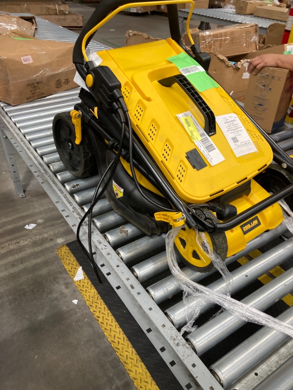 Photo 1 of ***does not work***ZEGJAW 16-Inch Corded Lawn Mower, Walk Behind Electric Mower with Brushless Motor, 6-Position Height Adjustment, 12-Gallon Grass Collection Bag