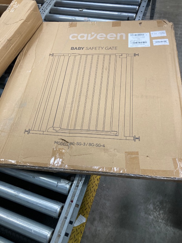 Photo 1 of 29.5-51.6'' Extra Wide Baby Gate, Caveen 30''H Safety Doorway Gates Pressure Mounted,White