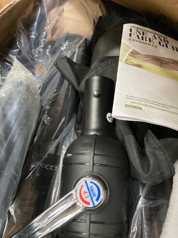 Photo 1 of ***MISSING PARTS**Summit Living 15 ft Large Patio Umbrella with Base (Included) Double-Sided Rectangular Outdoor Deck Umbrella for Outside - Beige
