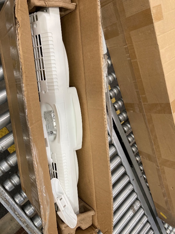 Photo 1 of Amazon Basics Window Fans for Home Bedroom, Twin Heads, Cooling Airflow, Exhaust, Expandable Side Panel Basic Control, 2 Speeds, 68W, 9 inch, White