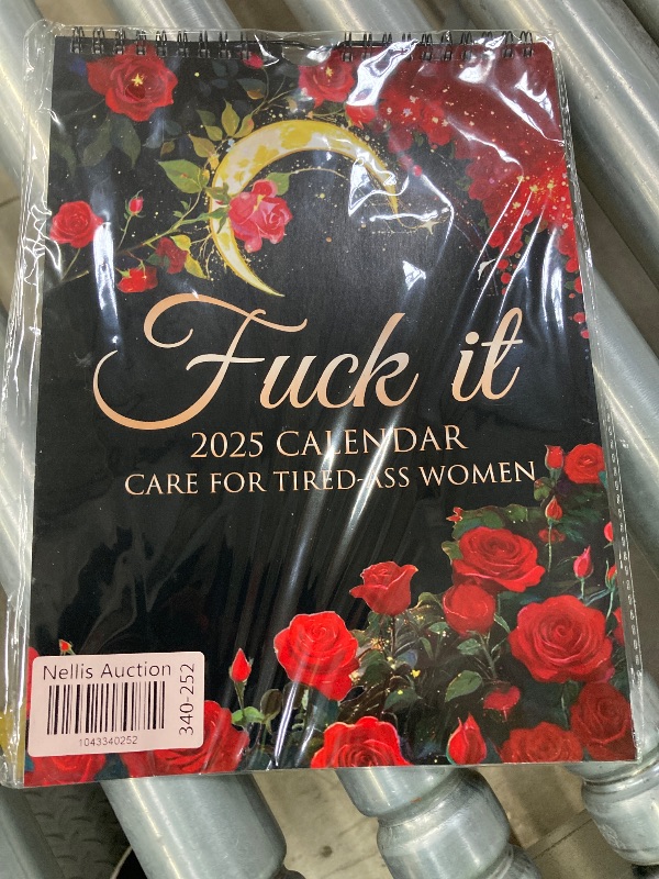 Photo 1 of 2025 Fu-ck It Wall Calendar for Tired-Ass Woman, Home Office Hanging Calendar, Swear Word Monthly Calendar, White Elephant Gag, Funny Festival Party Gift for Woman