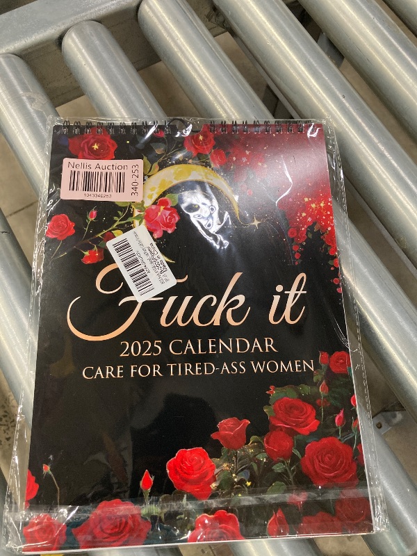 Photo 1 of 2025 Fu-ck It Wall Calendar for Tired-Ass Woman, Home Office Hanging Calendar, Swear Word Monthly Calendar, White Elephant Gag, Funny Festival Party Gift for Woman