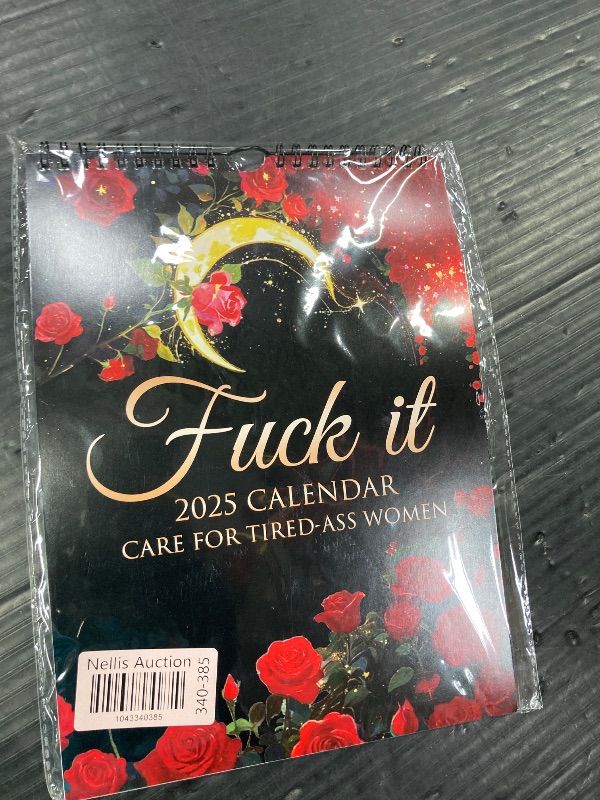 Photo 1 of 2025 Fu-ck It Wall Calendar for Tired-Ass Woman, Home Office Hanging Calendar, Swear Word Monthly Calendar, White Elephant Gag, Funny Festival Party Gift for Woman