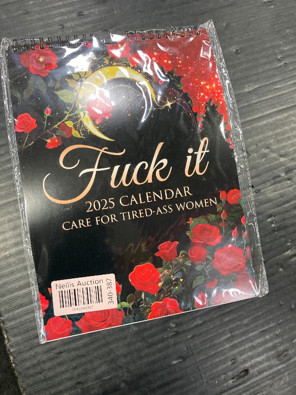 Photo 1 of 2025 Fu-ck It Wall Calendar for Tired-Ass Woman, Home Office Hanging Calendar, Swear Word Monthly Calendar, White Elephant Gag, Funny Festival Party Gift for Woman