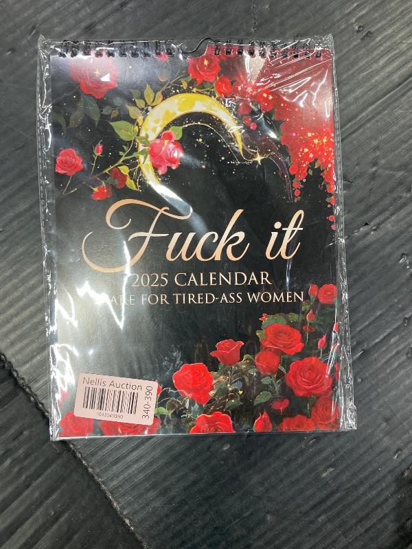 Photo 1 of 2025 Fu-ck It Wall Calendar for Tired-Ass Woman, Home Office Hanging Calendar, Swear Word Monthly Calendar, White Elephant Gag, Funny Festival Party Gift for Woman